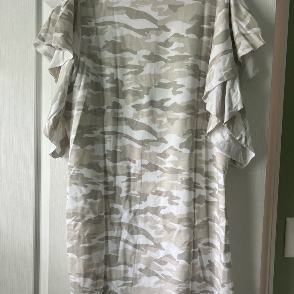 Mud Pie Tan and Cream Camo Dress